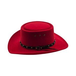 Women's - Western Express Red Felt Cowgirl Hat, Size 7 1/4